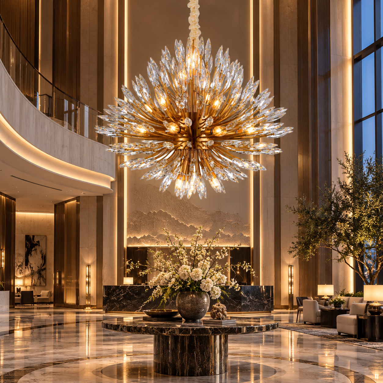 Xyrenieo modern Sputnik chandelier with sculptural crystal design for luxury interiors